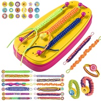 Perlengkapan Pembuatan Gelang Persahabatan Anak Grosir Hadiah Unik Anak Laki-laki Perempuan Set Perhiasan Kepang DIY Tali Peniti Stiker Perlengkapan Kerajinan Lengkap
