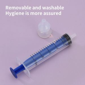 Irrigateur nasal pour bébé, nettoyeur de nez portable pour nourrissons, dispositif de rinçage, utilisation plus sûre, 2 seringues en silicone + PP, motif floral, modèle 823 - Product Image 4