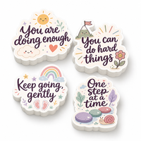 Autocollant Motivationnel Personnalisé Citation Positive Inspirante Autocollant Vinyle Découpé Imperméable Auto-adhésif pour Bouteille d'Eau et Journal