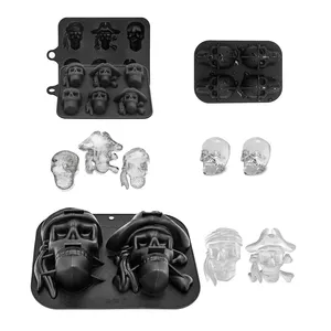 Skull Ice Cube Trays 3 sizes Different Size Small Medium Large Nice Quality Reusable Silicone Ice Maker