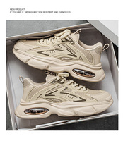 Baskets Printemps Été pour Hommes à Lacets en Maille Légère et Respirante, à Semelle Épaisse pour Amorti, Chaussures de Sport Décontractées et Confortables pour la Marche