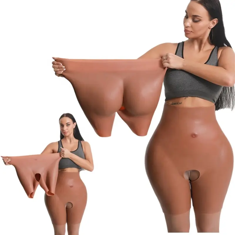 silicone plus size shaper buttock panty Lifter Body Shaper padded silicone fake hips and butt panties breast form bra for women