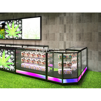Fabricant Vente en gros Comptoir de fumée Boutique Case Custom Led Cigarette Rack Vitrine en verre Présentoir à cigarettes avec écran LED