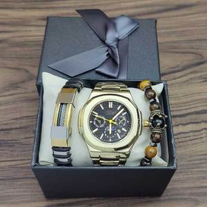 <span class=keywords><strong>Montre</strong></span> pour <span class=keywords><strong>homme</strong></span> élégante et professionnelle, <span class=keywords><strong>montre</strong></span> à quartz pour <span class=keywords><strong>homme</strong></span>, <span class=keywords><strong>bracelet</strong></span> en métal superposé, coffret cadeau - Product Image 3