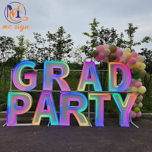 Letras y Números de Neón RGB de Metal Gigantes de 3 y 4 Pies con Diseño Gratuito para Decoración de Bodas, Graduaciones, Celebraciones y Alquiler para Fiestas - Product Image 4