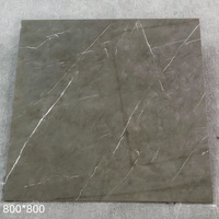Topseller 800x800mm Glänzende Dunkle Marmor-Porzellan-Bodenfliesen für Hotel Villa Wohnzimmer Nigeria Südafrika