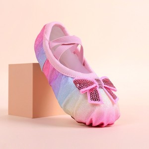 Zapatos de Ballet con Lentejuelas para Niñas, Suela Blanda, Calzado de Práctica, Rosa, Morado, con Lazo, para Clases de Danza China para Niñas Pequeñas - Product Image 5