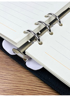 Agenda spirale A5 fait main en tissu avec reliure à feuillet plié, pour enregistrement de réunions, écriture, couvertures de journal personnalisées, 120 feuilles