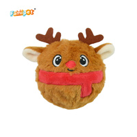 Jouet pour chien en peluche souple et mignon, 2-en-1, nouveau thème de Noël, design personnalisé par le fabricant Famipet, jouet à couiner pour animaux de compagnie