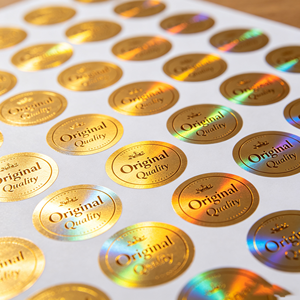 High-quality custom-printed computer logo electrical holographic labels; self-adhesive anti-counterfeit holographic labels - Product Image 2