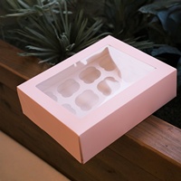 Boîte cadeau en papier blanc épais pliable avec 12 compartiments, couleur unie simple, 350g, emballage cadeau vide, vente en gros