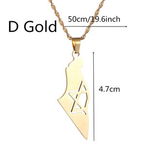 Collier de carte en acier inoxydable véritable 18 carats en or anti-ternissement, collier étoile de David, étoile juive religieuse pour femmes hommes filles - Product Image 6