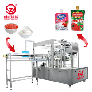 Riempitrice Idraulica Automatica a 2-4-6 Teste per Liquidi, Ketchup, Gelatina, Succo, Purea di Frutta per Bambini, con Tappo a Vite Rotante per Sacchetti in Carta e Plastica - Product Image 1