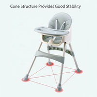 Chaise haute pour bébé 3 en 1 en plastique pour la maison, chaise de sécurité pour l'alimentation des bébés