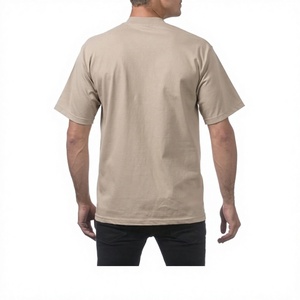 Prix de gros, t-shirt pour homme en coton 100% brodé, coupe classique, manches classiques, écologique, séchage rapide, col rond, 180 GSM - Product Image 4