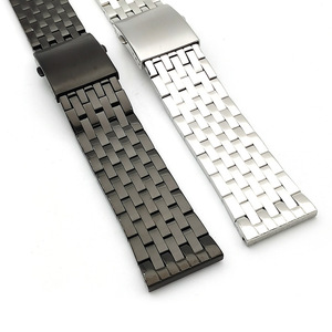 Correa de Reloj <span class=keywords><strong>Dissa</strong></span> de Acero Inoxidable con Siete Eslabones Pulidos de 22-30 mm con Hebilla de Pin - Product Image 4