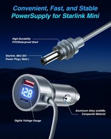 Kabel Daya DC Adaptor Pemantik Rokok 12V USB-C PD/USB QC 5V/2.4A Perlindungan OTP/OVP 2M/3M/5M 30W Ramah Lingkungan