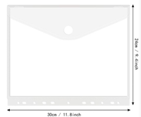 Enveloppes en plastique à 11 trous de couleurs assorties Pochettes et classeurs transparents en PP avec pochette pour étiquettes