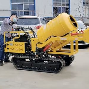 Mezcladora de Concreto sobre Orugas, Mini Tanque de Mezcla Hidráulico Autopropulsado, Mezcladora de Cemento de Alta Capacidad para Construcción - Product Image 1