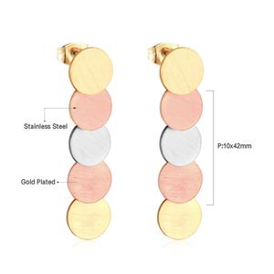 Nouvelles Boucles d'Oreilles Pendante Tendance en Acier Inoxydable Hypoallergénique Anti-ternissement, Pendentif Géométrique Unique pour Femme - Product Image 3