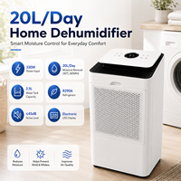 Déshumidificateur d'air professionnel 20L/jour avec écran tactile de contrôle et compresseur R290