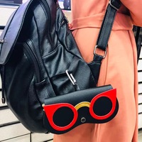 Sac de rangement portable en cuir PU pour femmes, motif dessin animé, boîte à lunettes, pochette pour lunettes, tendance 2023