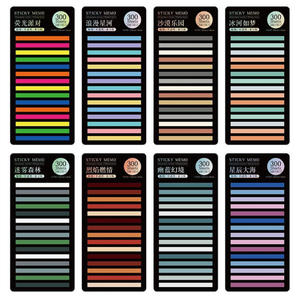 Bandelettes fines ultra-minces autocollantes transparentes pour étudiants, marqueurs d'index, 300 autocollants pour carnet - Product Image 2