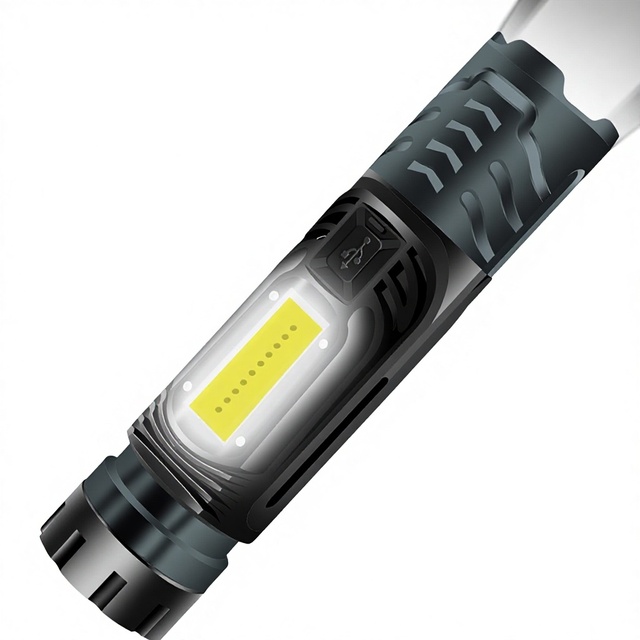 New Cross-Border Model W750 High-Power LED Flashlight USB Input/Output Multifunctional Aluminum Alloy