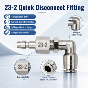 Raccord rapide HPA (US) 23-2 à connexion par poussée, assemblage fileté/DIN/baïonnette pour acier inoxydable de 6,35 mm (1/4 po) de diamètre extérieur - Product Image 4