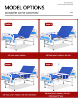 Lit Médicalisé Manuel 2 Fonctions de Haute Qualité, Vente en Gros Usine, en ABS pour Soins Infirmiers et Utilisation Patient