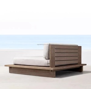 Newest Luxury <strong>Outdoor</strong> Furniture Wooden Swimming Pool Teak Sun Loungers Villa Hotel Patio Loungers Italian Lounge <strong>Sunbed</strong> Chaise - Product Image 4