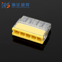 Conector de Bloque de Cables de Empuje por Resorte CZLS EU-204, Conexión de Tornillo de 4 Polos, Uso Industrial, Cable de Cobre Sólido de 2.5mm2, 30-18AWG, Nailon