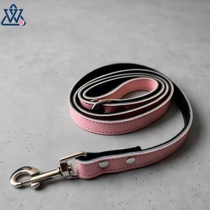 Pink Genuine Leather <b>Dog</b> <b>Leash</b> Thickened Durable Outdoor Pet Supplies - Product Image 1