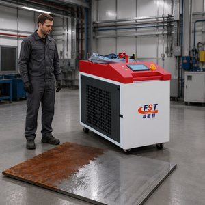 เครื่องทำความสะอาดด้วยเลเซอร์แบบมือถือ ความแม่นยำ<span class=keywords><strong>ส</strong></span>ูง 6000W กำจัดสนิม เครื่องทำความสะอาดโลหะแบบพกพา ได้รับการรับรองมาตรฐาน CE ISO - Product Image 1