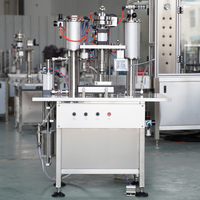 Machine de remplissage pneumatique semi-automatique pour aérosols, pour le remplissage et le sertissage de canettes, emballages métalliques/plastiques, boissons, produits chimiques