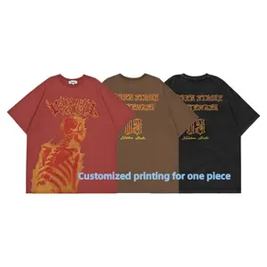 American Style Pattern T-Shirt Custom Print High Quality Oversized T-Shirt Short Sleeve Comfortable 100% Cotton T Shirt