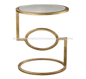 Table basse en verre en acier inoxydable personnalisée moderne vente en gros pour la maison hôtel restaurant élégant mobilier de table en métal - Product Image 5