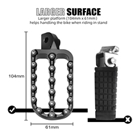Reposapiés de Aluminio NICECNC, Reposapiés Más Grandes para Kawasaki KLR650 KLR 650 1987-2021 2022 2023