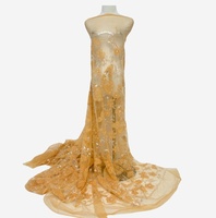 NI.AI Tissus en dentelle filet de luxe écologiques, 100% Polyester uni, avec broderie de perles africaines et sequins tissés, pour femmes et filles