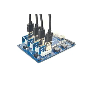 3.0 usb מקורי 60 ס "מ pci-e 1x 1 עד 4 כרטיס riser 1x 4x pcie riser