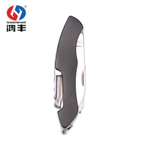 Couteau de poche multifonction GHK China Camping en acier inoxydable 420, style européen, haute qualité, 15 fonctions, DIY OEM