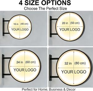 Custom Double/Single Sided Waterproof Round Shop <b>Advertising</b> Lightbox Logo Sign Led <b>Light</b> <b>Box</b> for Storefront Salon Bar Cafe - Product Image 4