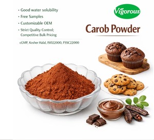 Polvo de Algarrobo 100% Puro, Sin Gluten, Natural, para Hornear, Batidos y como Edulcorante Natural - Product Image 1