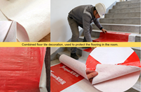 Protection de sol adaptée aux carreaux, aux parquets, aux sols stratifiés, au marbre et aux sols peints au latex