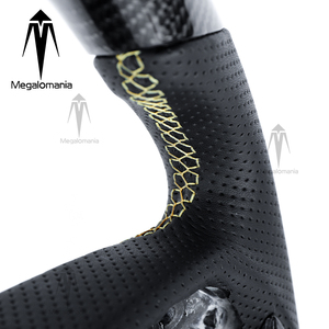 พวงมาลัยคาร์บอนไฟเบอร์ฟอร์จแบบกำหนดเอง Megalomania ขนาด 40 มม. สำหรับ Nissan <span class=keywords><strong>GTR</strong></span> 370Z R35 Z34 350Z Patrol - Product Image 3