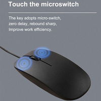 Souris d'ordinateur filaire USB bon marché de conception ergonomique de haute qualité