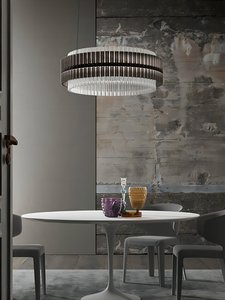 Lustre LED en verre et acier inoxydable Italamp <span class=keywords><strong>Carmen</strong></span> pour salon, salle à manger, entrée, table à manger, luxe haut <span class=keywords><strong>de</strong></span> gamme - Product Image 2