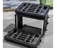 260mm/390mm Profondeur HDPE Plastique 2U 3U 4U 6U Mixer Flight Case pour Pioneer DJ Personnalisable OEM Support Tailles 2U 3U 4U 6U