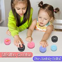 Jouet anti-stress en silicone souple Taba Ore pour enfants de 5 à 7 ans, simulation de sandwich à pincer, biscuit