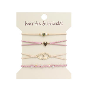 बोहेमियन शैली के बाल बैंड ब्रेसलेट हेयर टाई बालों की रस्सी महिलाओं के विंटेज बोहो डिजाइन लोचदार रेट्रो बाल - Product Image 6